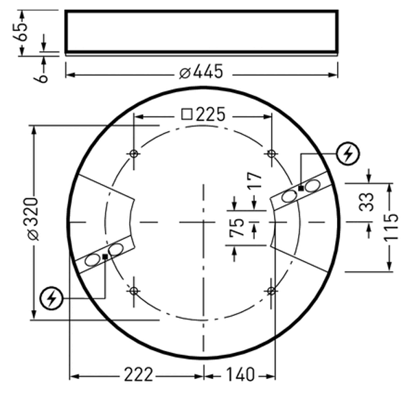 Downlights Onplana Diffuser Anthracite ET 39W 4700lm Lambertian (L) IP40 IK06 3 SDCM image 1