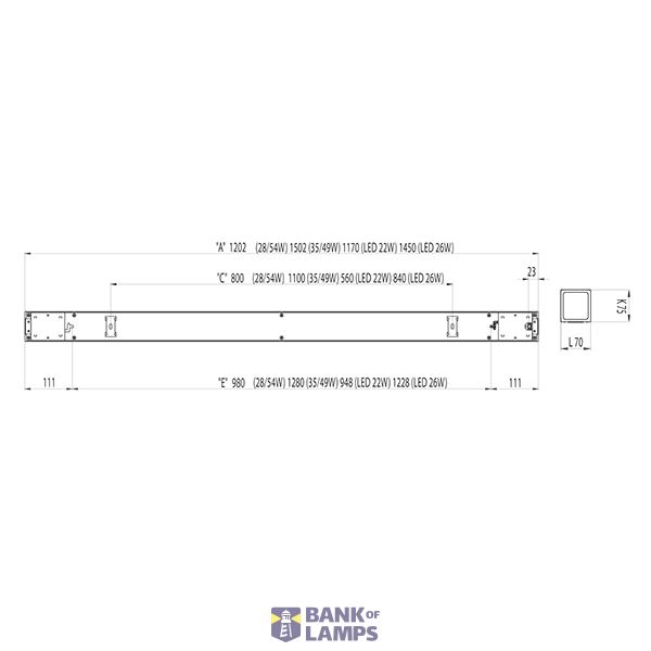 Surface mnt./suspen. luminaire AIL14493ED LED 22W/840 AC F DA image 5