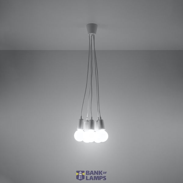 HANGING LAMP DIEGO 5 WHITE E27 5X60W IP20 image 2