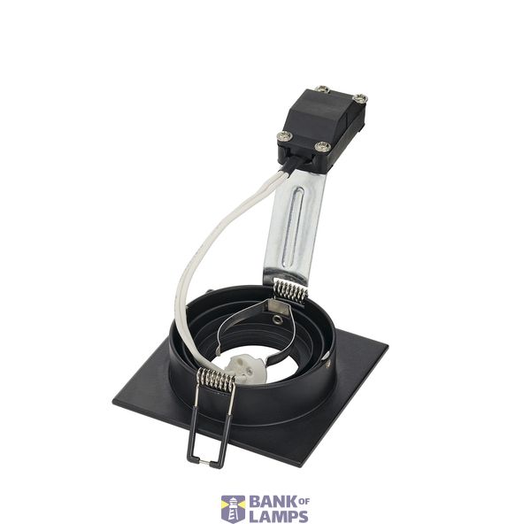 NEW TRIA I MR16 downlight, square, matt black, max. 50W, incl. clip springs image 3