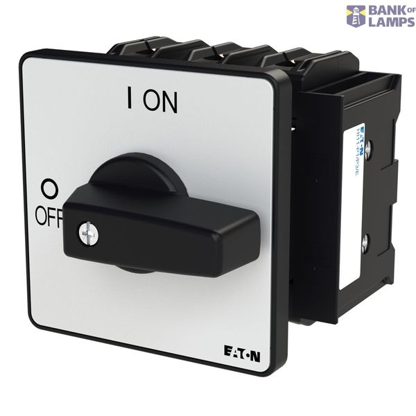 P3 On-off switch, 80 A,Flush mounting, 3 pole, Form E, Black, Short th image 4