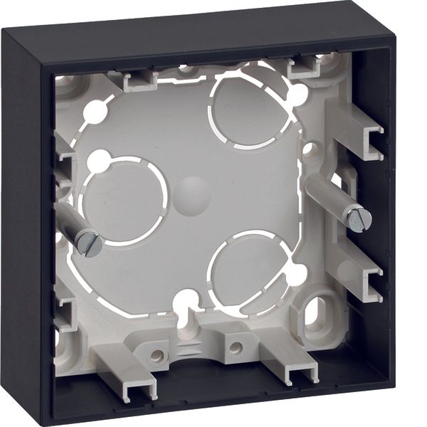Housing, 1gang, flat design, surface-mounted, S.1, anthracite matt image 1