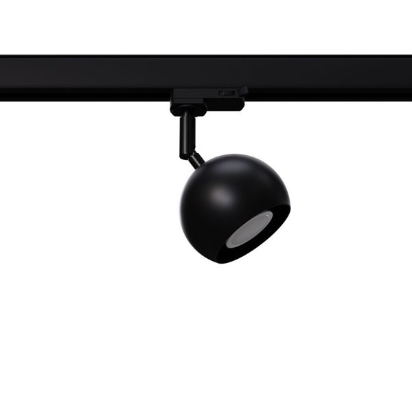 TRACK SPOTLIGHT 3 PHASE MOVABLE OCULARE BLACK GU10 image 1