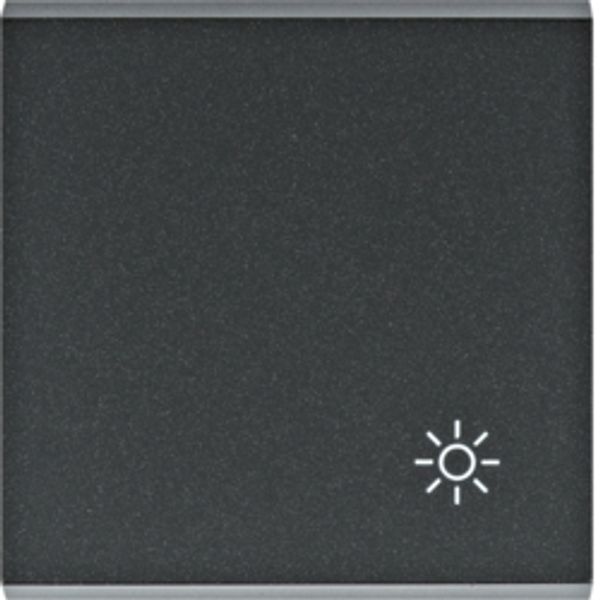 Button with ''light'' symbol - black image 1