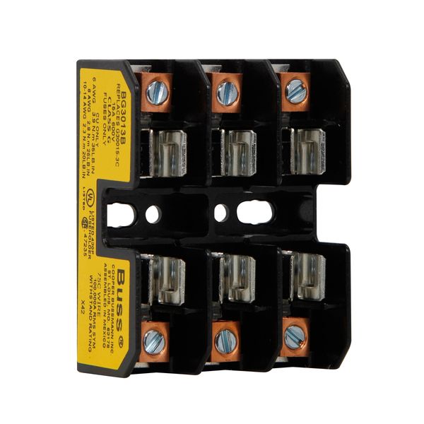 Eaton Bussmann series BG open fuse block, 600 Vac, 600 Vdc, 1-15A, Box lug image 17