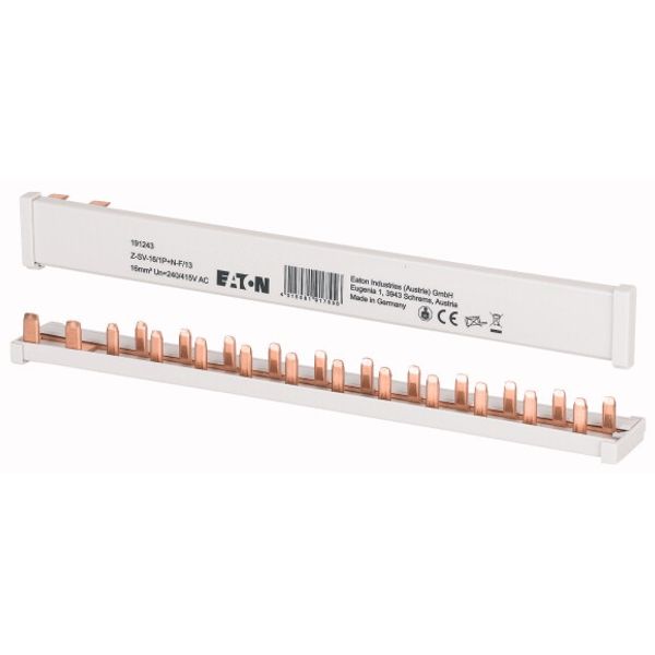 Z-SV-16/1P+N-F/13 Busbar, 1Ph, 16qmm, 13 module image 1