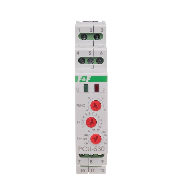 10-function time relay, contact: 3xNO/NC, 100-264V AC/DC image 2