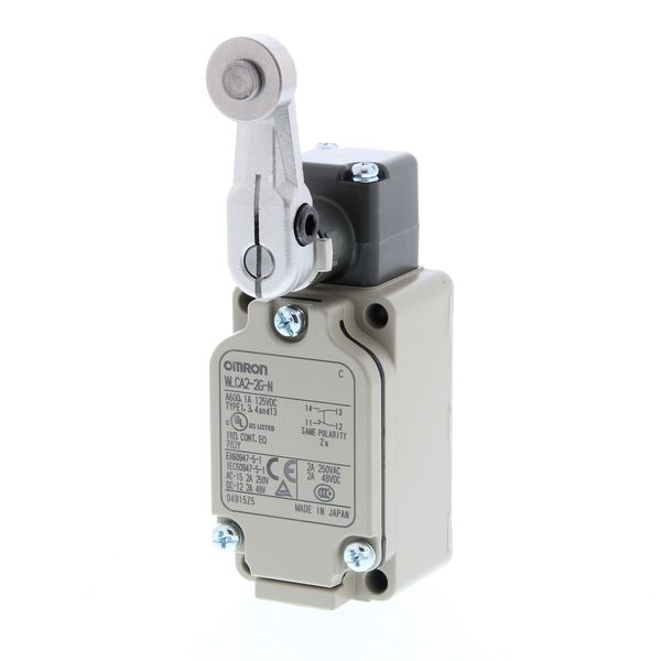 Limit switch, roller lever: R38 mm, pretravel 15Â±5Â°, DPDB, Heat-resist WLN 0159C image 2