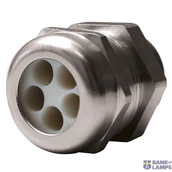 Cable Gland Multi-Holed close Nickel Plated Brass M32 Number passage 6 image 1