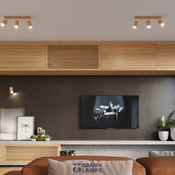 CEILING LAMP BERG 6 NATURAL WOOD GU10 6X40W IP20 image 4