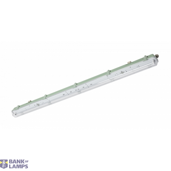 Hermetic luminaire HELIOS BIS, for T8 LED single-sided power supply, G13, IP65, AC220-240V, 1x120cm, ABS/PS image 1