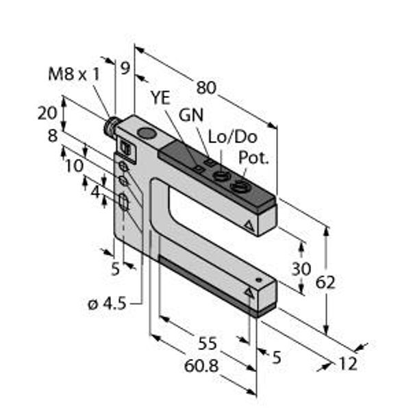 Photoelectric Sensor Bifurcated Retroreflective Sensor   SLM30N6Q image 1