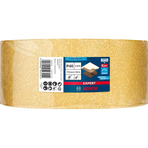 EXPERT C47 Sandpaper Roll for Handsanding 115 mm x 5 m, G 4 image 3
