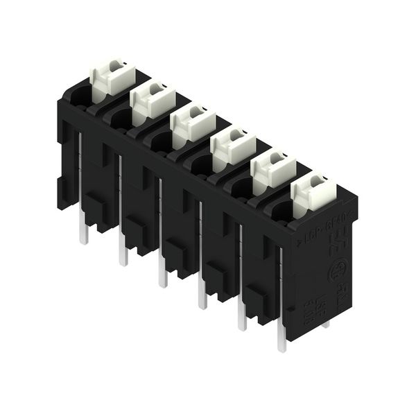 Printed circuit board terminals, 5.08 mm, Number of poles: 6, 180°, Solder pin length (l): 3.5 mm, black, PUSH IN with actuator, Clamping range, max. : 1.5 mm², Tube image 3