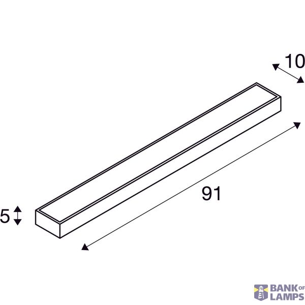 FLAT 121 wall light, square, alu, frosted glass, T5, 21W, up/down image 1
