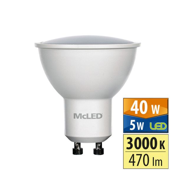 LED bulb GU10, 5W, 3000K, CRI80, vit. angle 100°, use 360° 470lm image 1