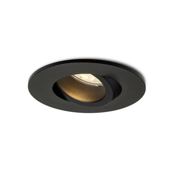 GALO R recessed black 230V LED GU10 9W IP65 image 1