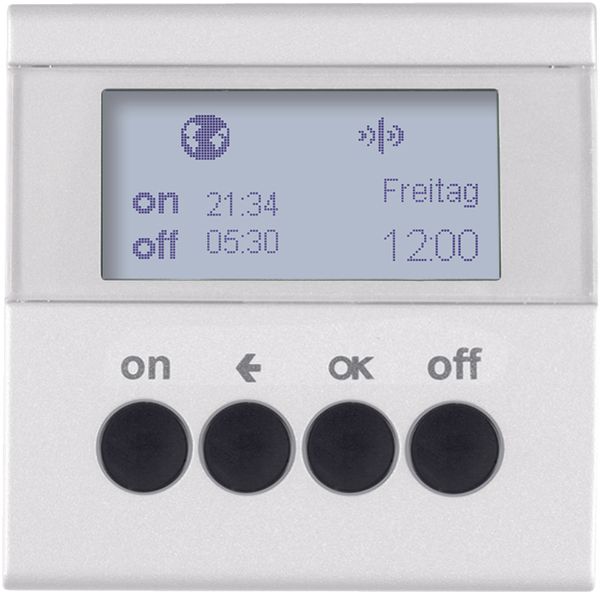 KNX radio timer quicklink, display, S.1/B.3/B.7, p. white, matt, plast image 1