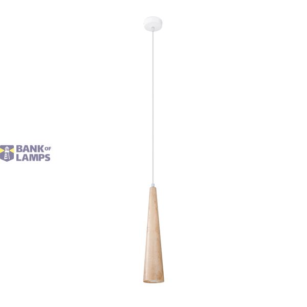 HANGING LAMP SULA 1 NATURAL WOOD GU10 IP20 image 3
