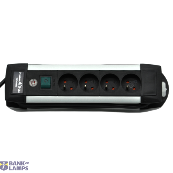 Premium-Alu-Line extension socket 4-way 1,8m H05VV-F 3G1,5 *FR* image 1