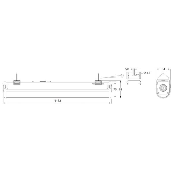 Solo LED 36W 840 4000lm 1200mm white image 3