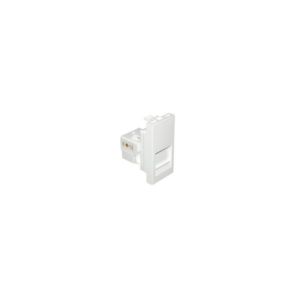 MODULE W/1 RJ11 CAT3 CONNECTOR-1MOD MATTE BK image 1