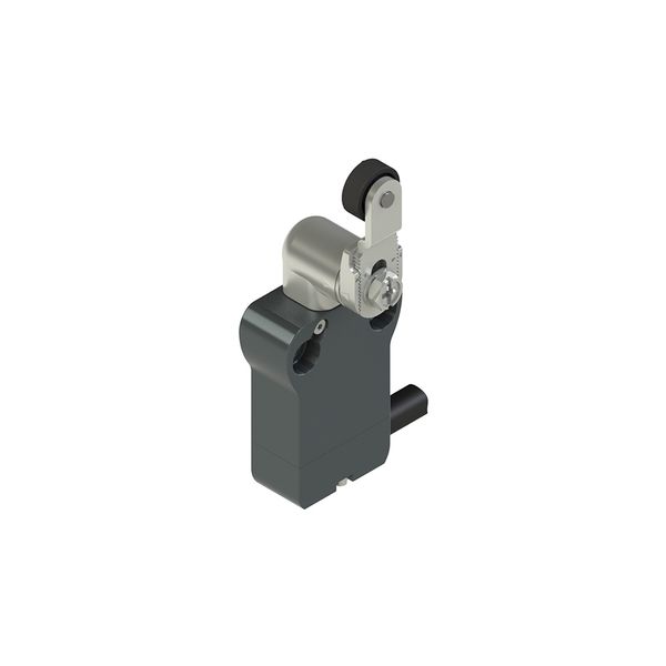 Modular prewired switch with adjustable shaped metal revolving lever diam. 14 roller image 1