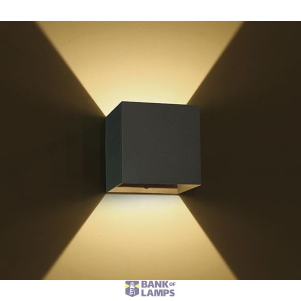 ANTHRACITE WALL 2x3W WW IP54 DARK LIGHT 100-240V image 1