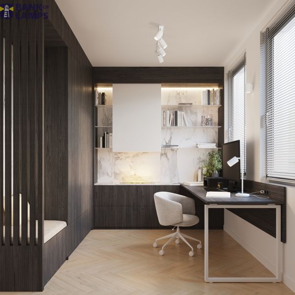 CEILING STRIP WITH FOUR WHITE SPOTLIGHTS FROM THE CARBON SERIES FOR A MODERN LIVING ROOM image 11