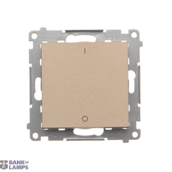 Two-pole switch, 10AX, champagne matt image 1