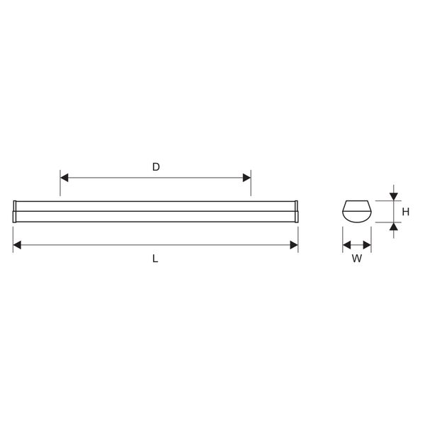 Primolux LED 1535 53W 7350lm/840 opal ECG IP44 white image 3