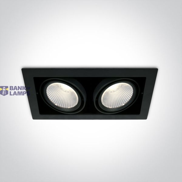 BLACK COB 2x30W CW 38deg 230V image 1