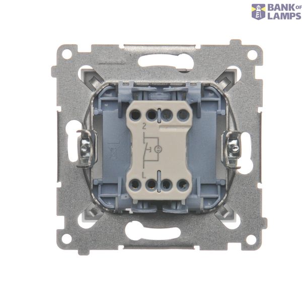 Single switch with a key - 2 positions "0-1", Gold matt, metalic, 5A image 1