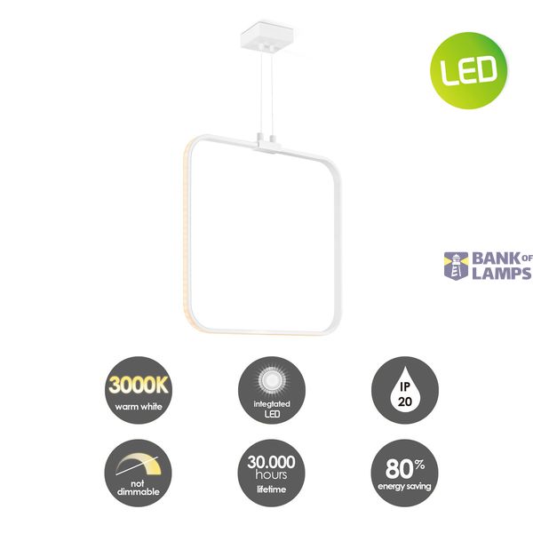 LED quad pendant lamp ↔ 35 cm white image 3