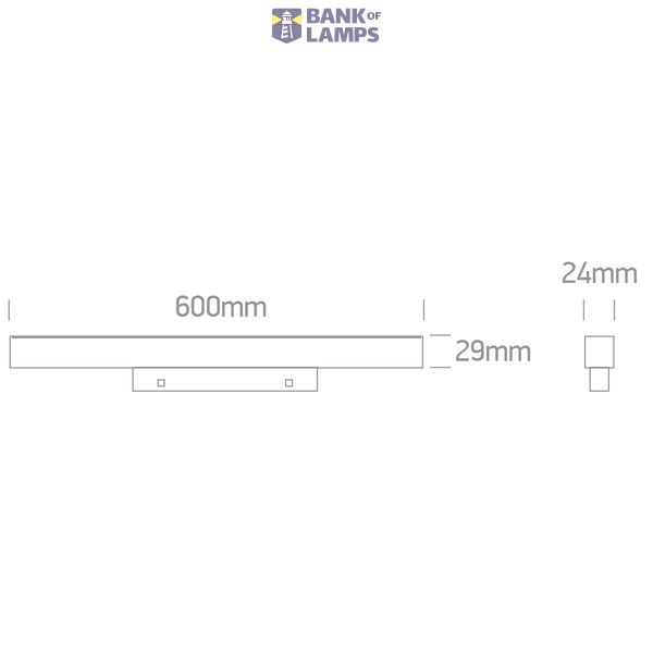 BLACK DALI 16W LINEAR LIGHT CCTV 48V IP20 MINI/MIDI image 2