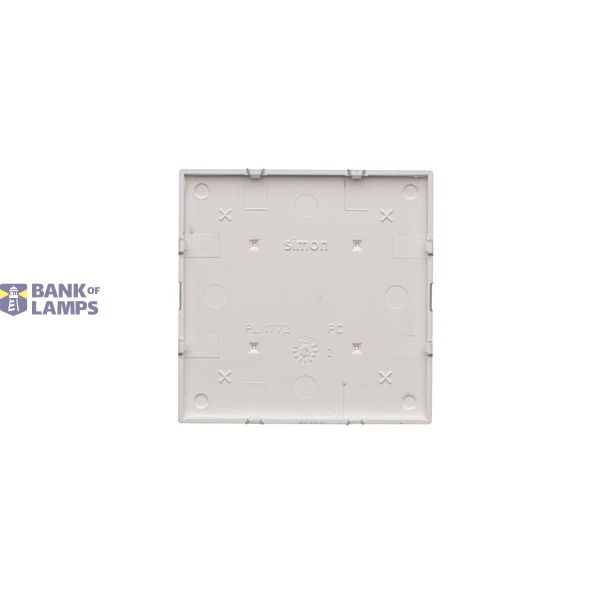 Double angled Keystone IT/telephone socket cover with descriptive field, (cover), Simon 24, IP20/IP44, antibacterial white image 1