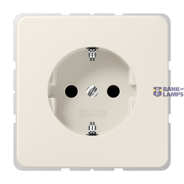 SCHUKO socket, 16 A 250 V ~, without claws, Duroplast, CD series, white image 1