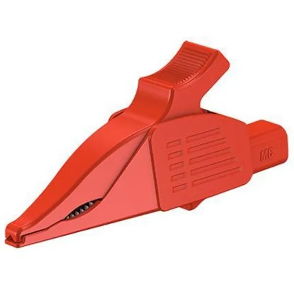 Alligator clip, red, max. 30 mm, L 92 mm, CAT IV, socket 4 mm, 66.9561-22 image 1