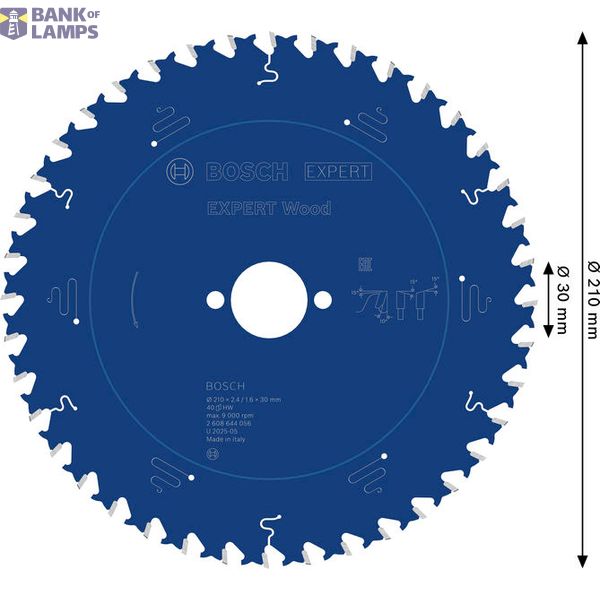 Circular saw blade Expert for Wood 210 x 30 x 2,4 mm, 40 image 2