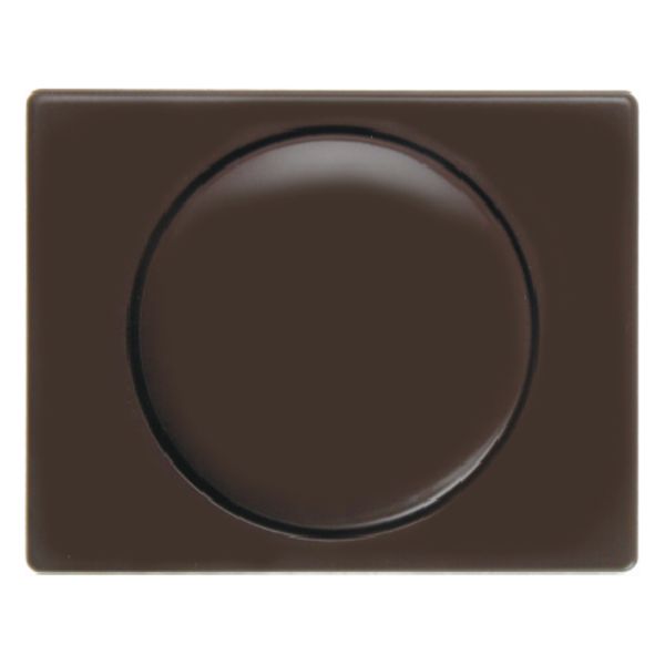 Center with knob for rotary dimmer/potmeter, berker Arsys, brown image 1