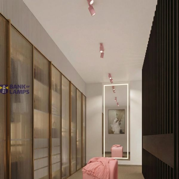 Wall lamp KARBON pink with a switch image 5