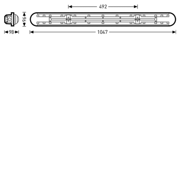 Weather-proof luminaires Nextrema Lens Anthracite other ETDD 38W 5900lm Wide (W) IP66 IK08 3 SDCM 7585151 image 1