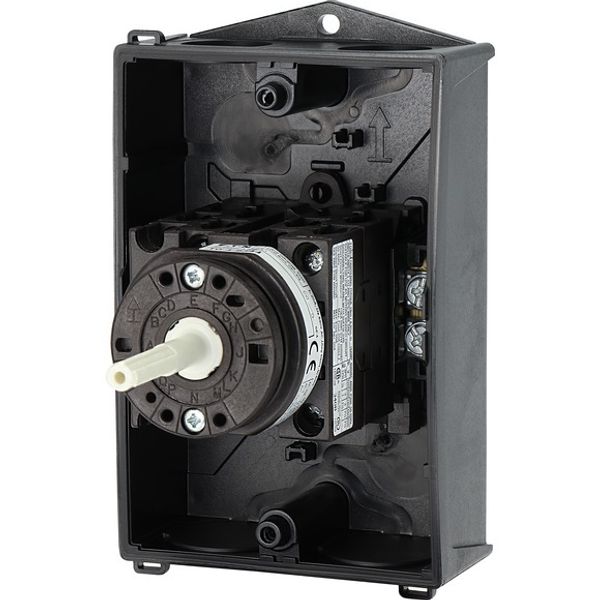T0-4-8344/I1/SVB Main switch, T0, 20 A, surface mounting, 4 contact unit(s), 8-pole, Emergency switching off function, With red rotary handle and yellow locking ring, image 9