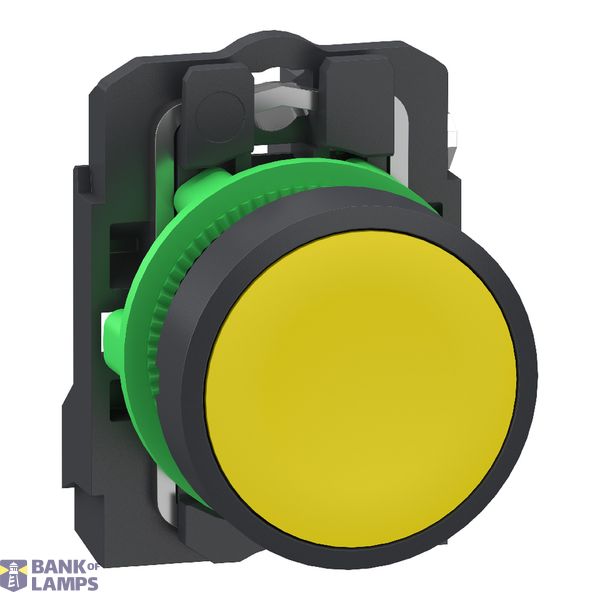 Plastic PB yellow flush 1 NO Push-in image 2