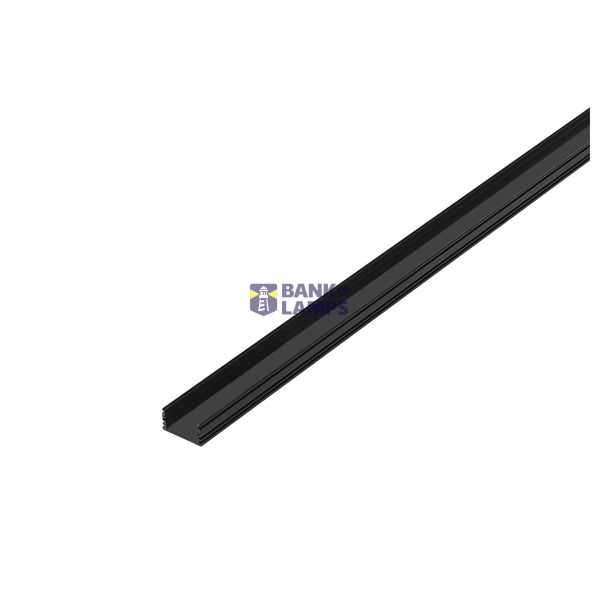 GLENOS linear profile, 2713-200, 2m, matt black image 1