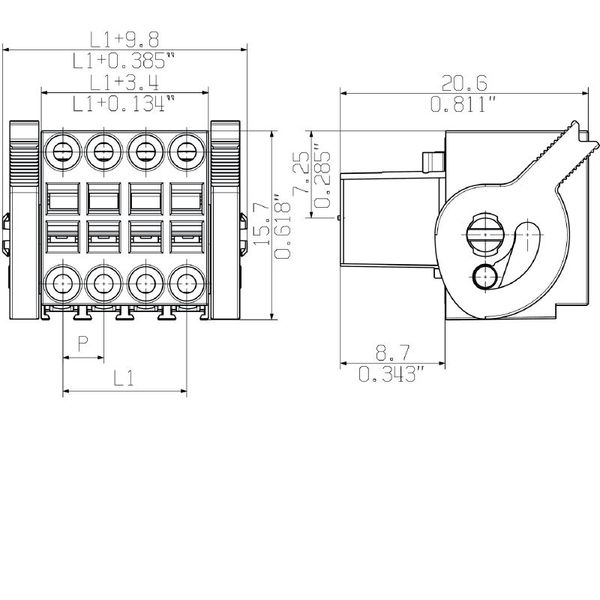 PCB plug-in connector, female plug, 3.50 mm, Number of poles: 36, 180°, Tension-clamp connection, Clamping range, max. : 1 mm², Box image 1