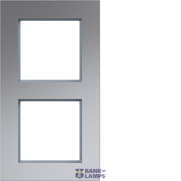 Cover frame double vertical, A.8, aluminium image 1