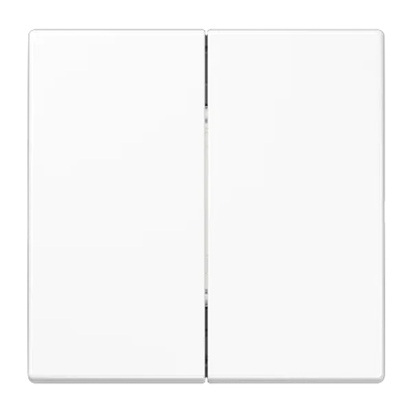 Matter push-button 2-gang, battery-powered, 4-channel, thermoplastic, LS range, white image 1