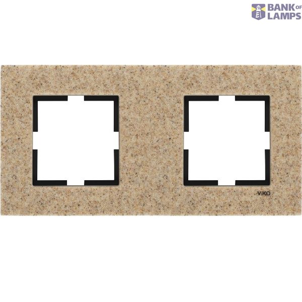 Novella Accessory Corian - Sandstone Two Gang Frame image 1