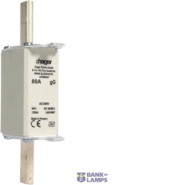 NH fuse insert  VEL.NH1,80A GG,500VAC LNH1080T image 1